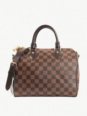 Louis Vuitton Speedy Bandouliere NM 25 Damier Ebene Canvas Handbag